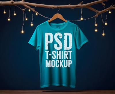 Professional Customizable T-Shirt Mockup for Showcasing Your Unique Designs – Free Download