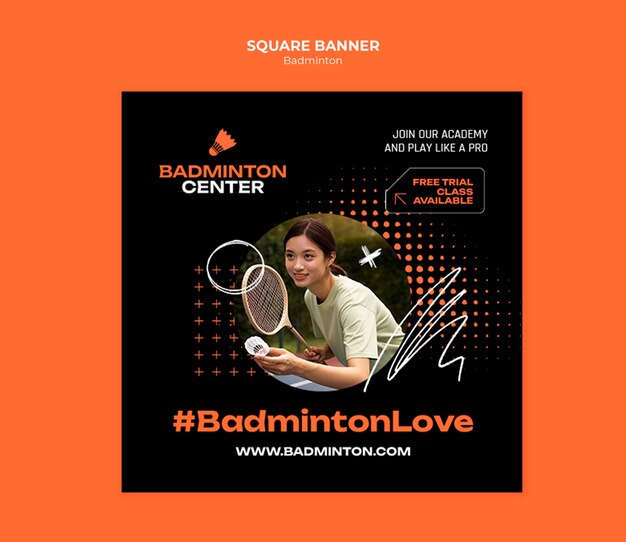 Badminton Template Design – Free Stock Photo for Download