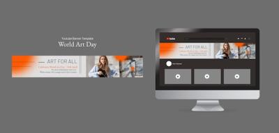 World Art Day Celebration YouTube Banner – Free Download