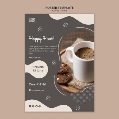 Coffee Shop Concept Poster Template – Download Free Stock Photo