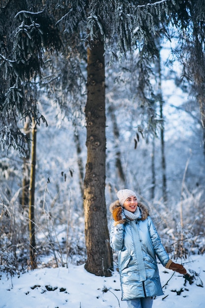 Happy Woman Walking in a Winter Park – Free Stock Photo, Download for Free