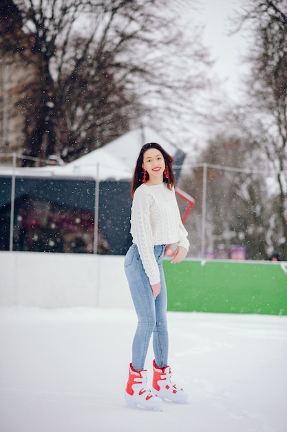 Cute and Beautiful Girl in White Sweater in a Winter City – Free Stock Photo, Download for Free