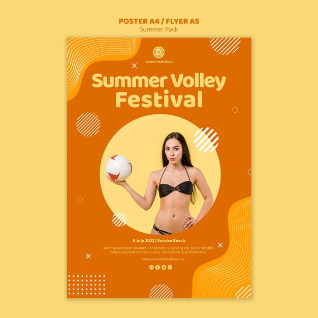 Summer Vacation Flyer Template – Free Download