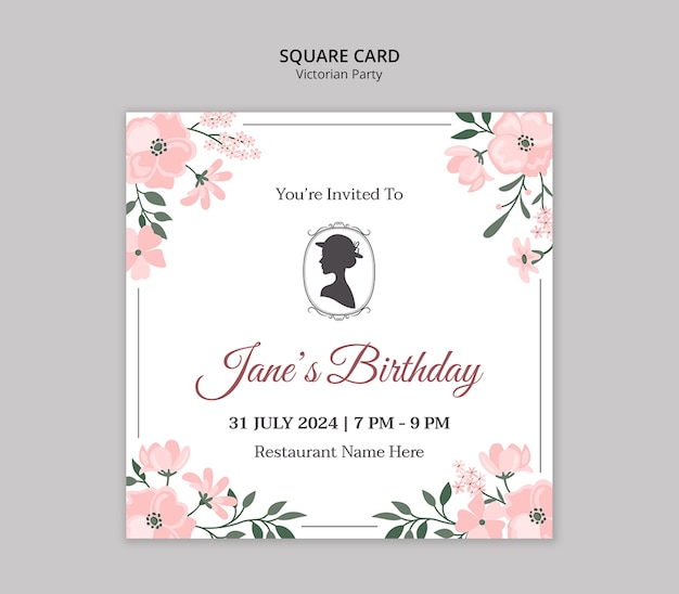 Victorian Party Template Design – Free Download