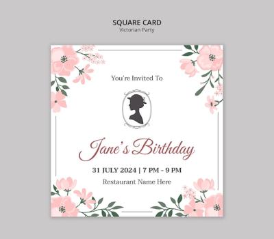 Victorian Party Template Design – Free Download