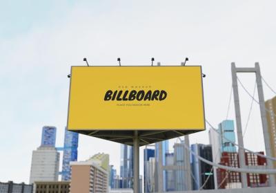 Rectangular Billboard Mockup – Free Download