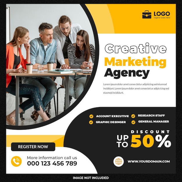 Social Media Template for Creative Marketing Agencies – Free Download