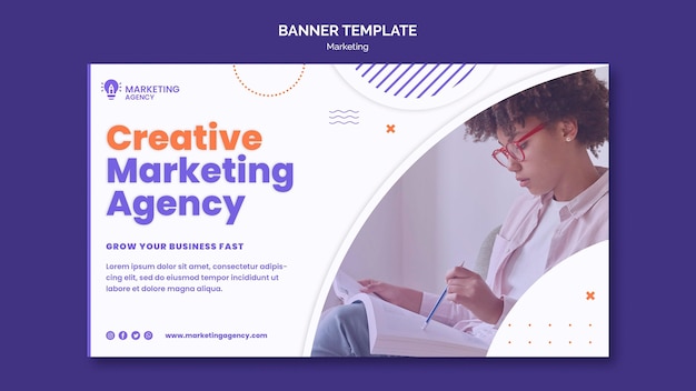 Creative Marketing Banner Template – Free Download