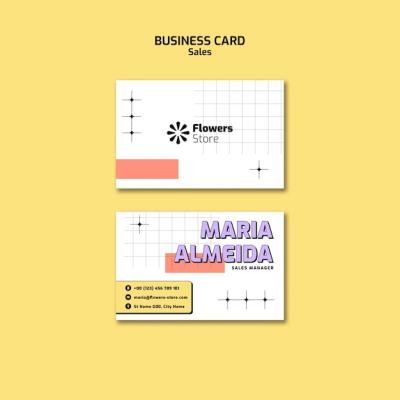 Hand Drawn Sales Business Card Template – Download Free Stock Photo