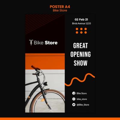 Poster Template for Bike Store – Free to Download