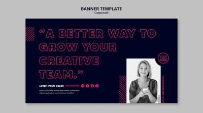 Professional Business Team Banner Template – Free Download