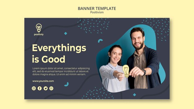 Positivism Concept Banner Template – Free Download