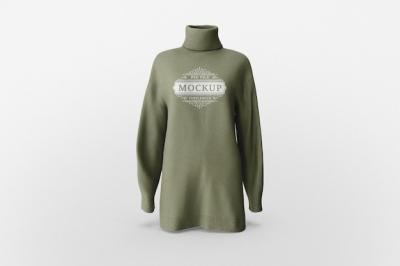 Green Turtleneck Shirt Mockup – Free Download