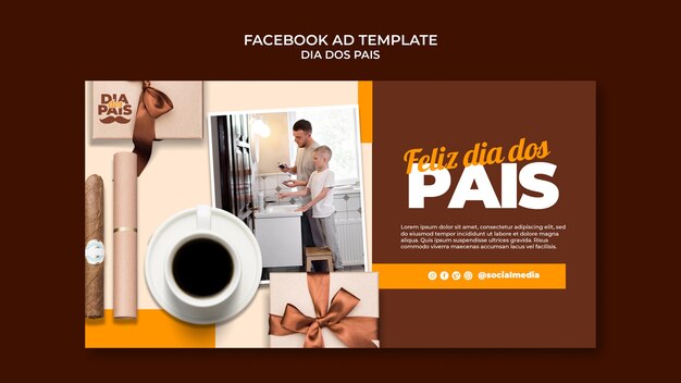 Social Media Promo Template for Dia dos Pais Celebration – Free Download