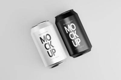 Mockup of Two Soda Cans – Free Download