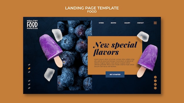 Delicious Popsicles Landing Page – Free Stock Photo Download