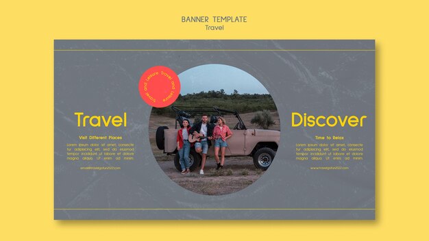 Travel Destination Horizontal Banner Template – Free to Download