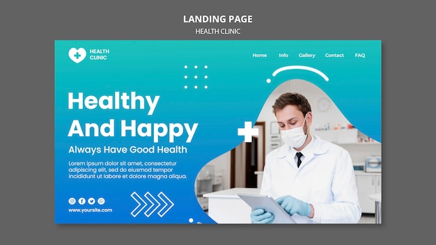 Health Clinic Landing Page Template – Download Free Stock Photo