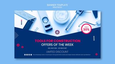 Mechanic Concept Banner Template – Free Download