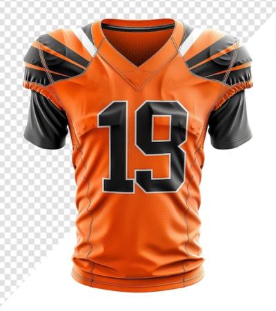 Orange American Football Jersey Template – Free Download