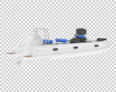 3D Rendering Illustration of a Boat on a Transparent Background – Free Download