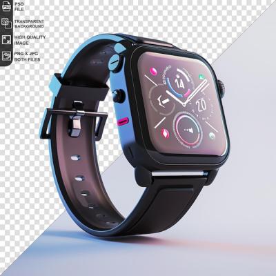 Smart Watch Featuring a Blue Face and Black Band – Free Stock Photo for Download