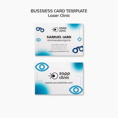 Gradient Laser Clinic Business Card Template – Free Download