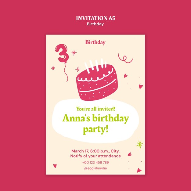 Birthday Template Design – Free Download