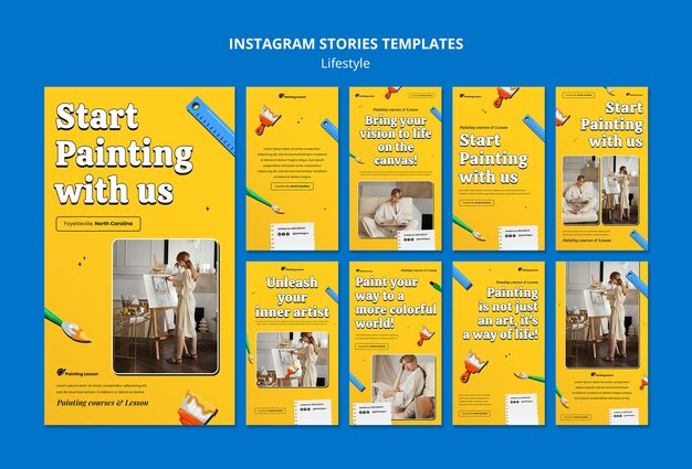 Painting Lifestyle Instagram Stories – Download Free Stock Photos