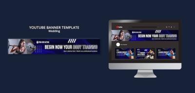 Sport and Fitness YouTube Banner Template – Free to Download