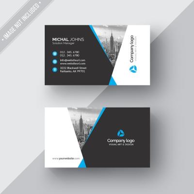 Black and White Business Card Design – Free Download