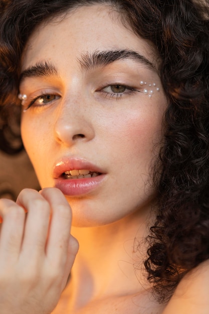 Woman with Pearls Makeup – Free Stock Photo for Download