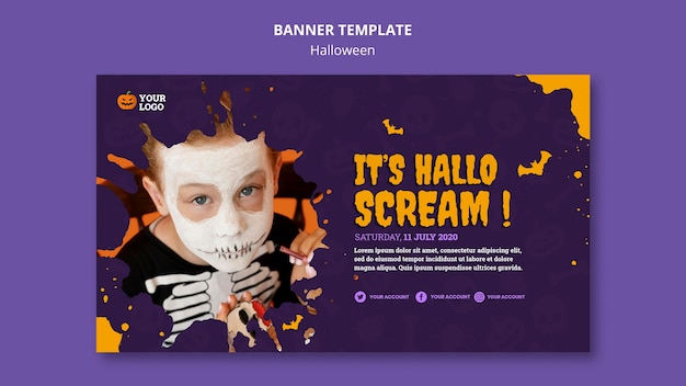 Halloween Party Banner Template – Free Download