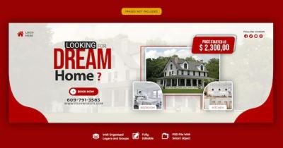 Real Estate House Property Facebook Cover Banner Template – Free Download