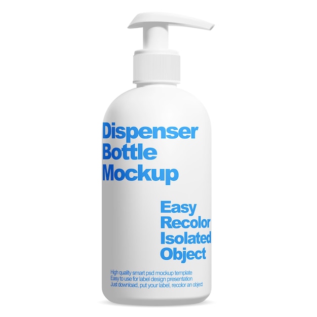 Liquid Soap Dispenser Bottle Mockup for Skin Gel or Lotion Package – Free Download