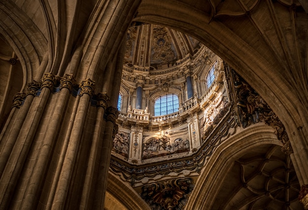 Inside View of the Dome and Arches of the New Cathedral Salamanca, Spain – Free Stock Photo Download