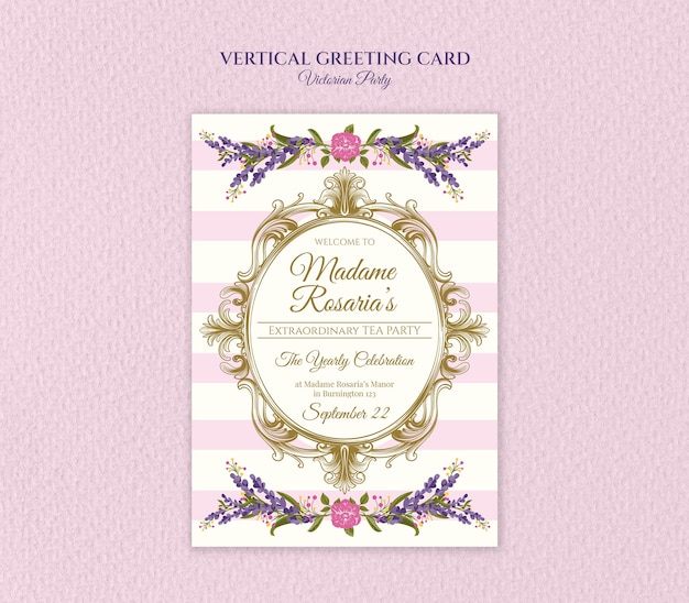 Victorian Party Template Design – Free Download, Free Stock Photo