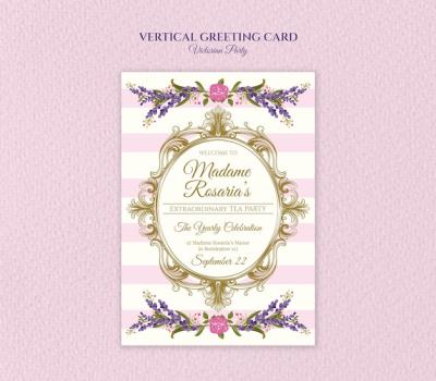 Victorian Party Template Design – Free Download, Free Stock Photo