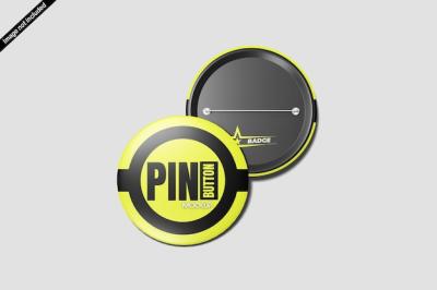 Pin Button Mockup – Free to Download, Free Stock Photo