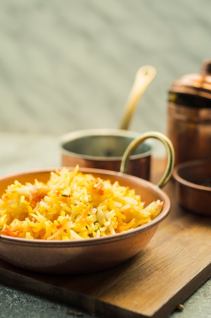 Pan with Rice on Cutting Board – Free Stock Photo for Download