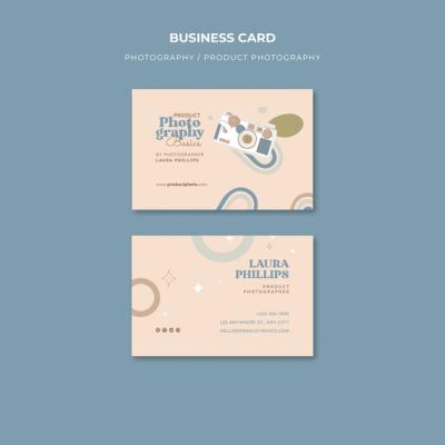 Flat Design Photography Business Card Template – Free Download