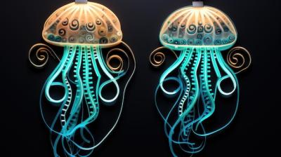 Bioluminescent Jellyfish Circuit Quilling – Free to Download