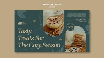 Autumnal Menu Restaurant YouTube Cover Template – Free Download