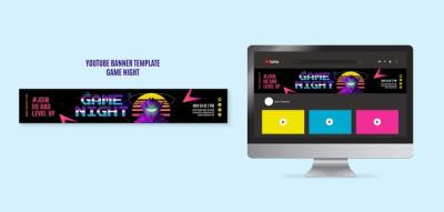 Engaging Game Night Entertainment YouTube Banner – Free Download