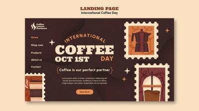 International Coffee Day Landing Page – Free Stock Photo, Download Free