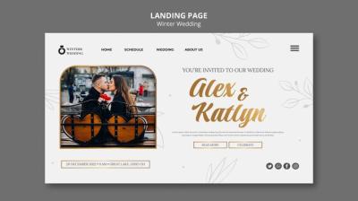 Wedding Template in Flat Design – Free Download