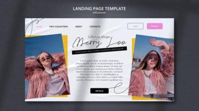 Influencer Job Landing Page Template – Download Free Stock Photo