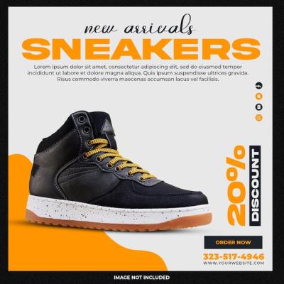 Sneakers Shoes Social Media Template – Free Download