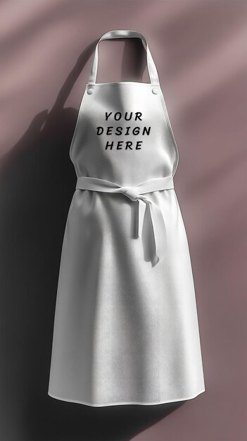 White Apron Mockup – Free to Download