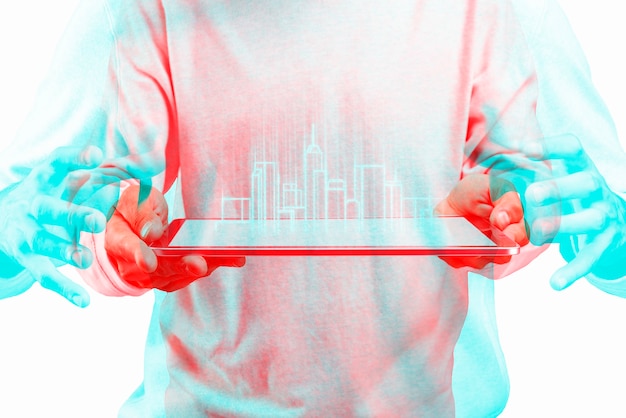 Smart Construction Technology with Transparent Tablet – Free Stock Photos, Download Free